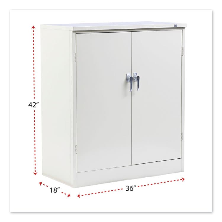 ALERA Assembled 42" High Heavy-Duty Welded Storage Cabinet, Two Adjustable Shelves, 36w x 18d, Putty (ALECM4218PY) thumbnail 2