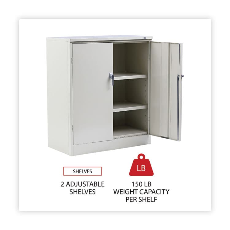 ALERA Assembled 42" High Heavy-Duty Welded Storage Cabinet, Two Adjustable Shelves, 36w x 18d, Putty (ALECM4218PY) thumbnail 3