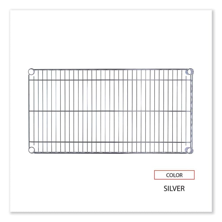 ALERA Industrial Wire Shelving Extra Wire Shelves, 36w x 18d, Silver, 2 Shelves/Carton (ALESW583618SR) thumbnail 4