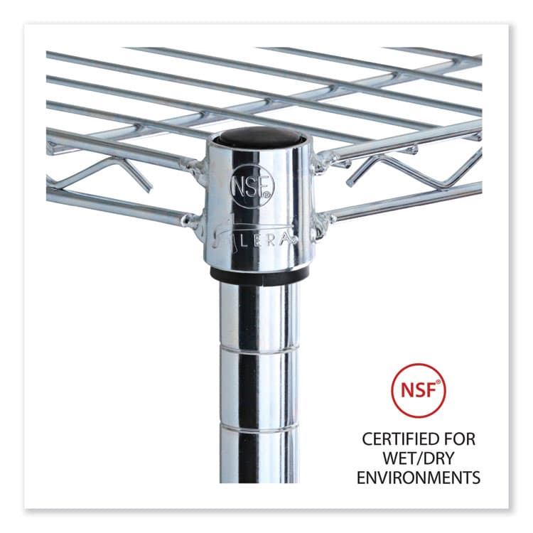 ALERA Industrial Wire Shelving Extra Wire Shelves, 36w x 24d, Silver, 2 Shelves/Carton (ALESW583624SR) thumbnail 3