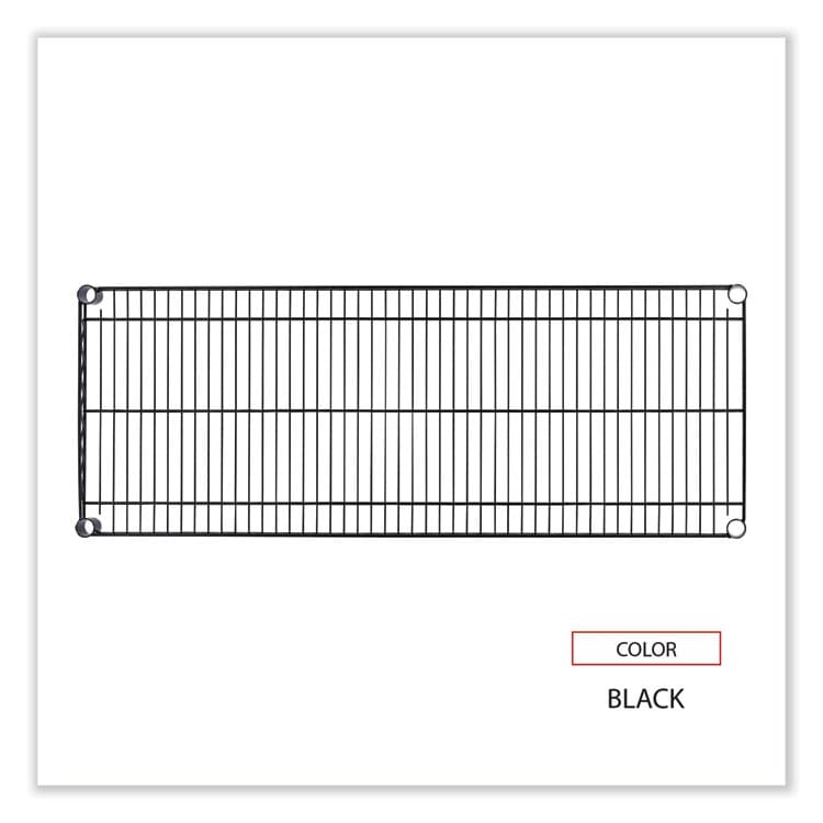 ALERA Industrial Wire Shelving Extra Wire Shelves, 48w x 18d, Black, 2 Shelves/Carton (ALESW584818BL) thumbnail 4