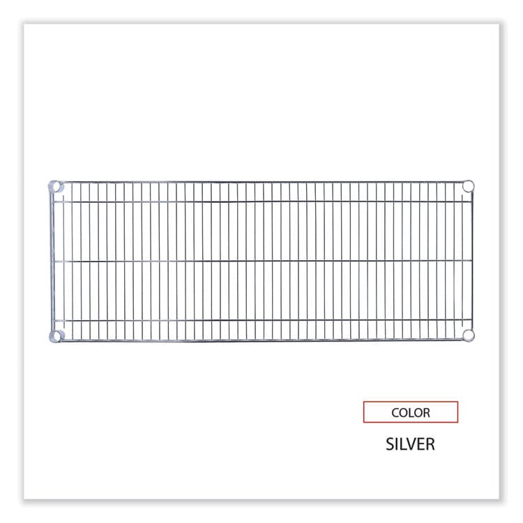 ALERA Industrial Wire Shelving Extra Wire Shelves, 48w x 18d, Silver, 2 Shelves/Carton (ALESW584818SR) thumbnail 4