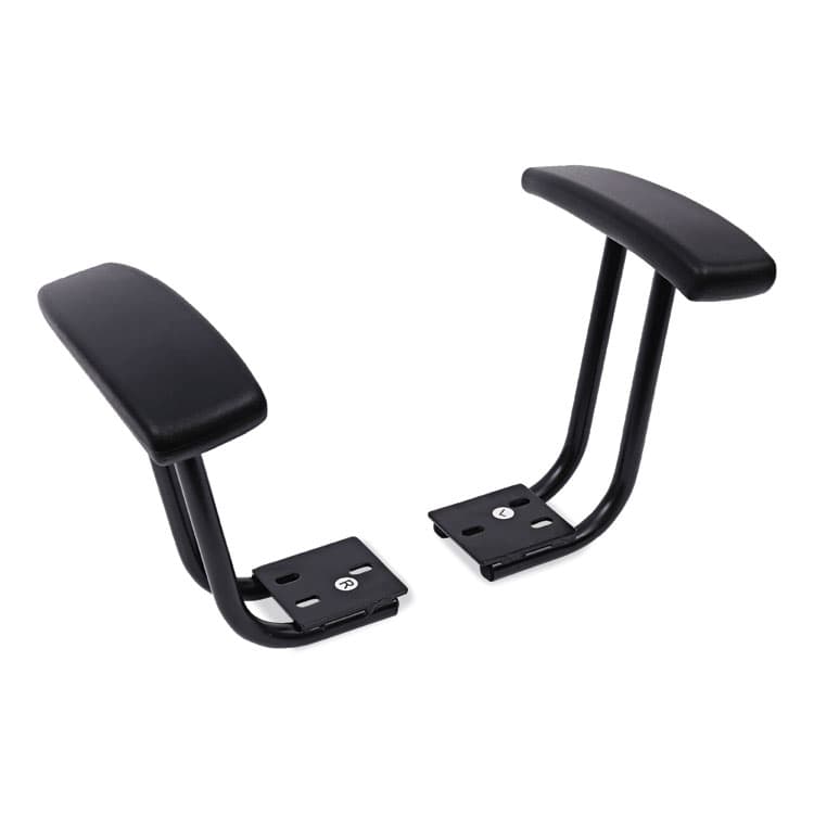 ALERA Optional Fixed Height T-Arms for Alera Essentia and Interval Series Chairs, Black, 2/Set (ALEIN49AKB10B)