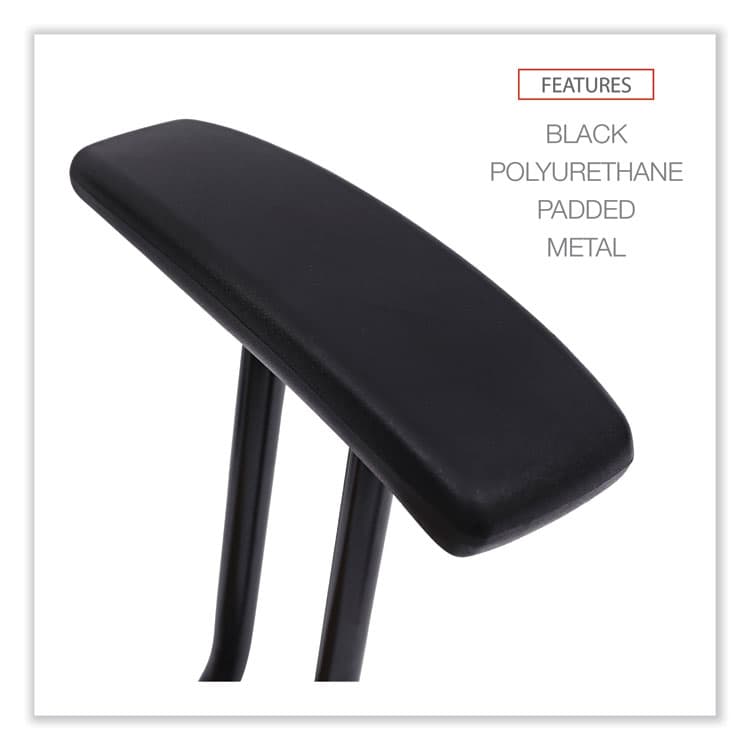ALERA Optional Fixed Height T-Arms for Alera Essentia and Interval Series Chairs, Black, 2/Set (ALEIN49AKB10B) thumbnail 2