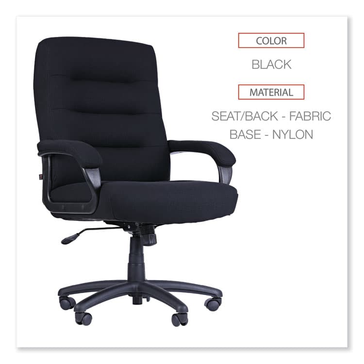 ALERA Alera Kesson Series High-Back Office Chair, Supports Up to 300 lb, 19.21" to 22.7" Seat Height, Black (ALEKS4110) thumbnail 3