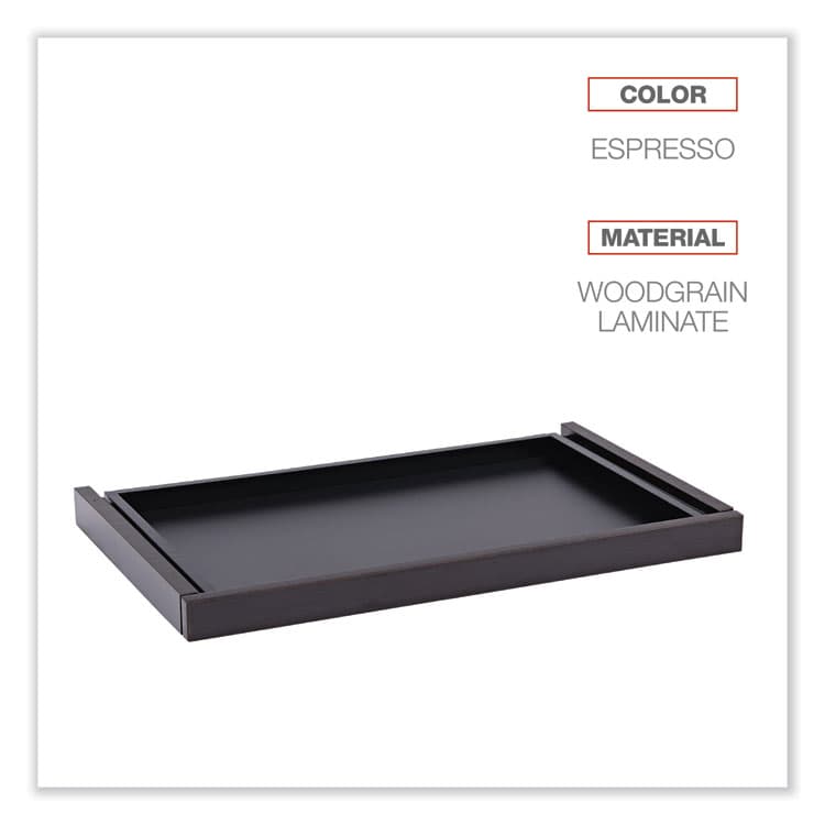 ALERA Alera Valencia Series Center Drawer, Laminate, 24.5w x 15d x 2h, Espresso (ALEVA312414ES) thumbnail 3