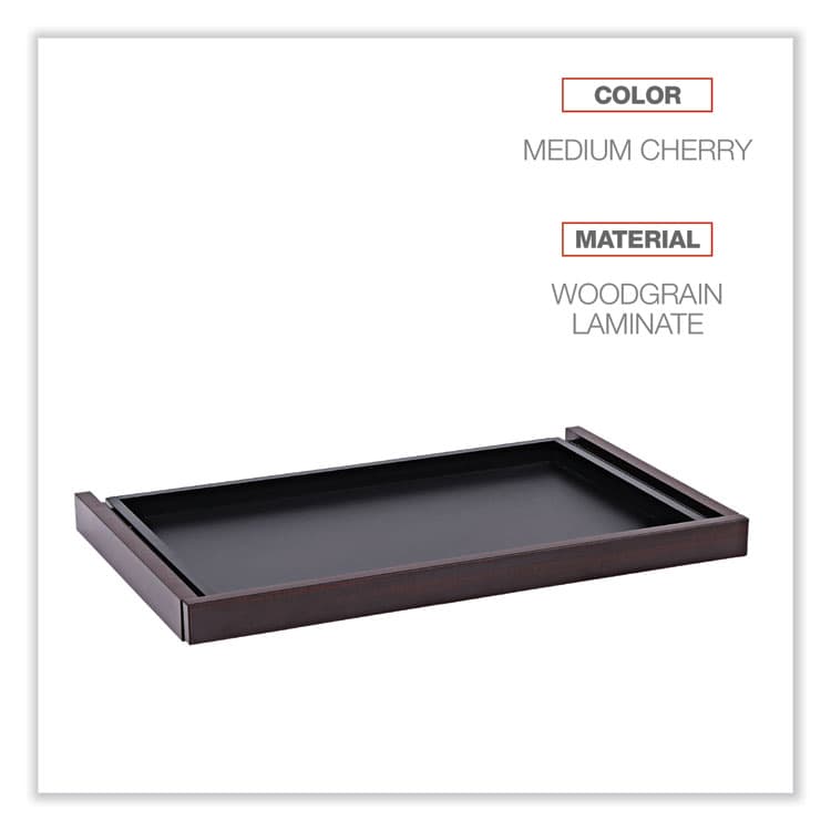 ALERA Alera Valencia Series Center Drawer, Laminate, 24.5w x 15d x 2h, Mahogany (ALEVA312414MY) thumbnail 3