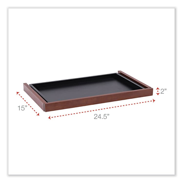 ALERA Alera Valencia Series Center Drawer, Laminate, 24.5w x 15d x 2h, Medium Cherry (ALEVA312414MC) thumbnail 2