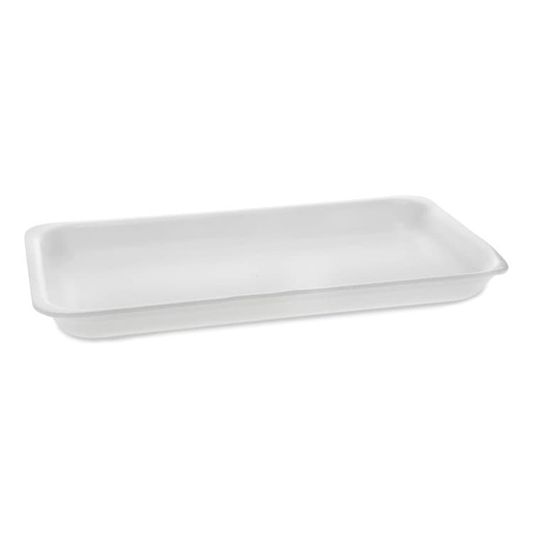 PACTIV EVERGREEN CORPORATION Supermarket Tray, #25PZ, 15 x 8 x 1.25, White, Foam, 200/Carton (PCT51P125PZ)