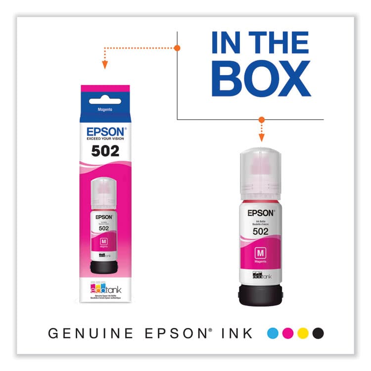 EPSON AMERICA, . T502320-S (502) Ink, 6,000 Page-Yield, Magenta (EPST502320S) thumbnail 4
