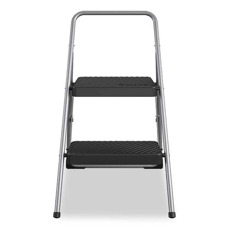 COSCO 2-Step Folding Steel Step Stool, 200 lb Capacity, 28.13" Working Height, Cool Gray (CSC11137PBL1E) thumbnail 2