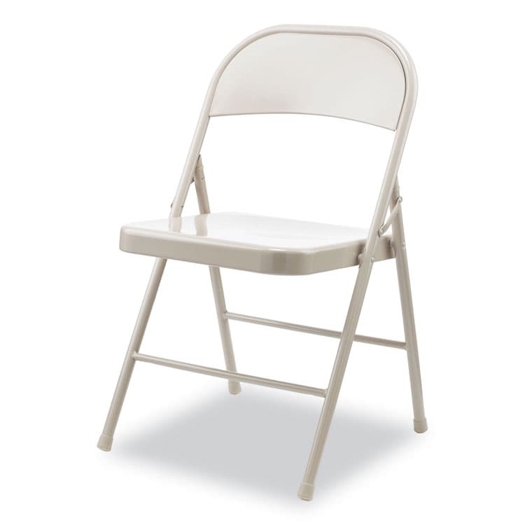 ALERA Armless Steel Folding Chair, Supports Up to 275 lb, Taupe Seat, Taupe Back, Taupe Base, 4/Carton (ALECA944) thumbnail 2