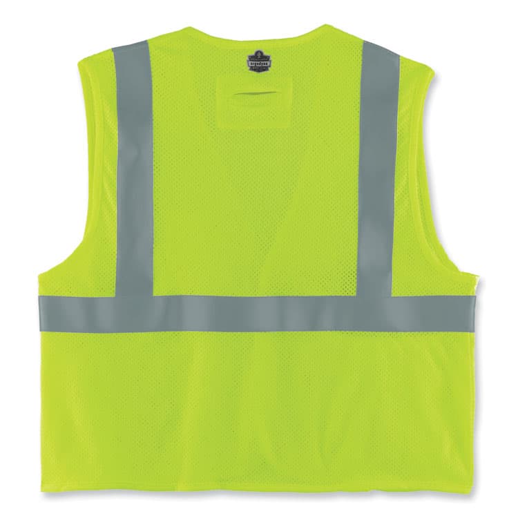 ERGODYNE CORPORATION GloWear 8263FRHL Class 2 FR Safety Economy Hook and Loop Vest, Modacrylic Mesh/Cotton, Small/Medium, Lime (EGO21863) thumbnail 2