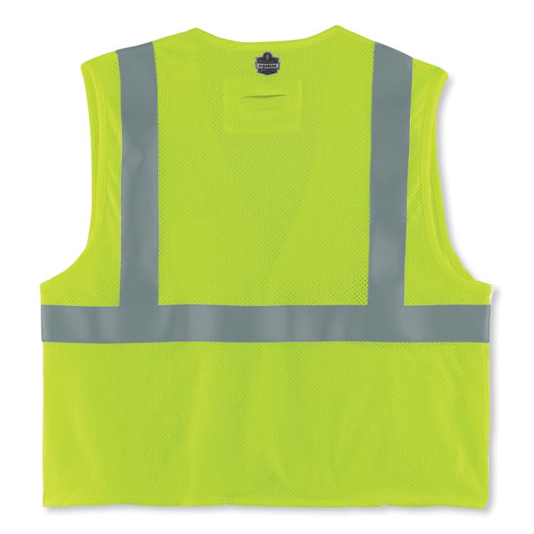 ERGODYNE CORPORATION GloWear 8263FRHL Class 2 FR Safety Economy Hook and Loop Vest, Modacrylic Mesh/Cotton, Large/X-Large, Lime (EGO21865) thumbnail 2