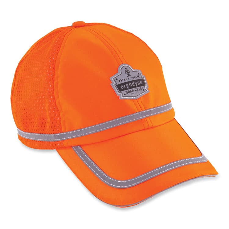ERGODYNE CORPORATION GloWear 8930 Hi-Vis Baseball Cap, Polyester, One Size Fits Most, Orange (EGO23238)