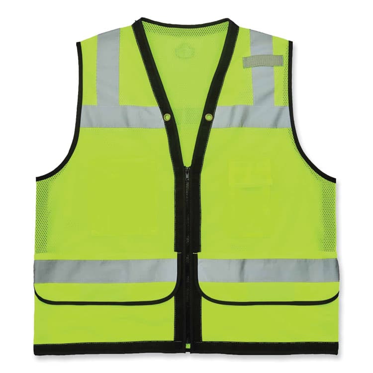 ERGODYNE CORPORATION GloWear 8253HDZ Class 2 Heavy-Duty Mesh Surveyors Vest, Polyester, Small/Medium, Lime (EGO23323)