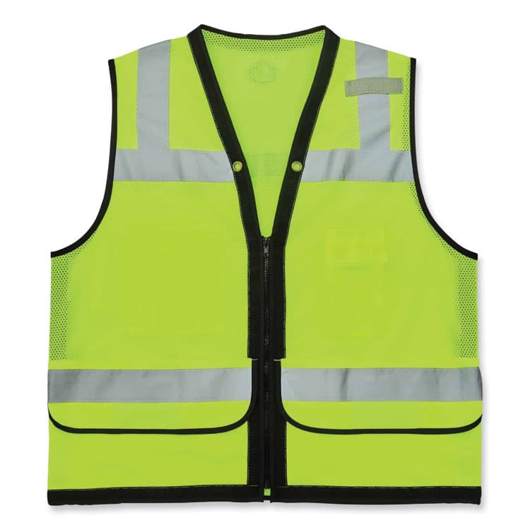 ERGODYNE CORPORATION GloWear 8253HDZ Class 2 Heavy-Duty Mesh Surveyors Vest, Polyester, 4X-Large/5X-Large, Lime (EGO23329)