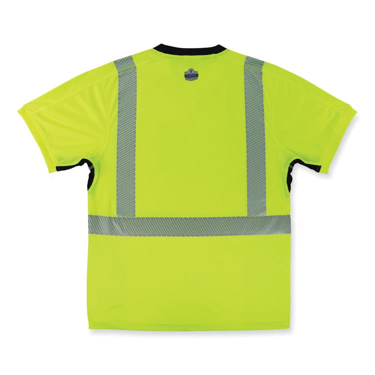 ERGODYNE CORPORATION GloWear 8283BK Class 2 Lightweight Performance Hi-Vis T-Shirt, Polyester, X-Large, Lime (EGO23505) thumbnail 2