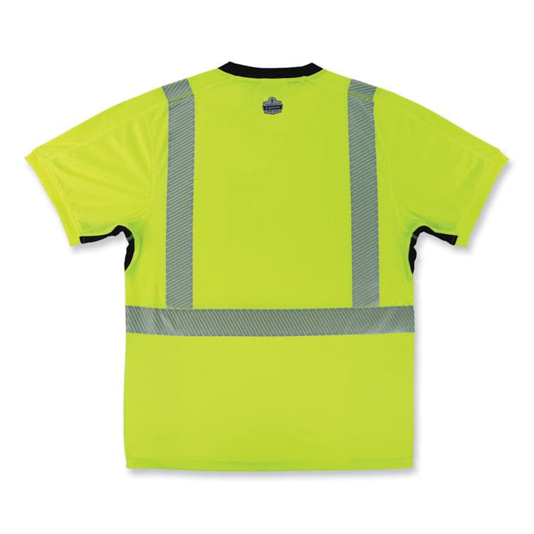 ERGODYNE CORPORATION GloWear 8283BK Class 2 Lightweight Performance Hi-Vis T-Shirt, Polyester, 4X-Large, Lime (EGO23508) thumbnail 2