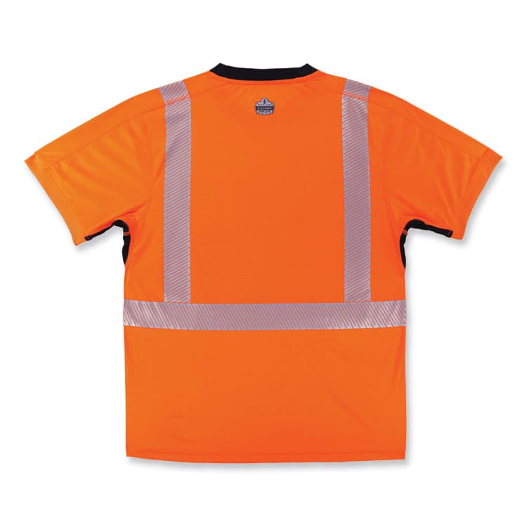 ERGODYNE CORPORATION GloWear 8283BK Class 2 Lightweight Performance Hi-Vis T-Shirt, Polyester, Small, Orange (EGO23512) thumbnail 2