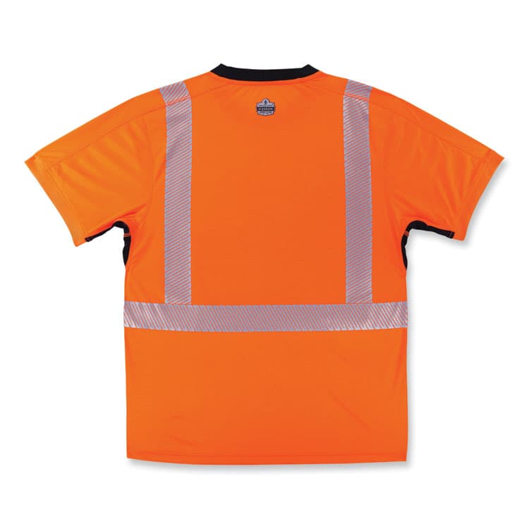 ERGODYNE CORPORATION GloWear 8283BK Class 2 Lightweight Performance Hi-Vis T-Shirt, Polyester, 2X-Large, Orange (EGO23516) thumbnail 2