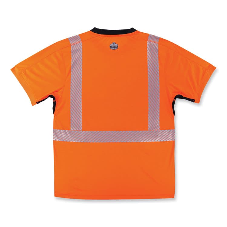 ERGODYNE CORPORATION GloWear 8283BK Class 2 Lightweight Performance Hi-Vis T-Shirt, Polyester, 3X-Large, Orange (EGO23517) thumbnail 2