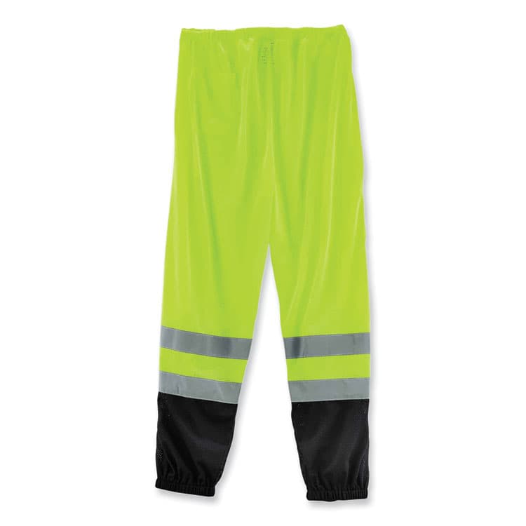 ERGODYNE CORPORATION GloWear 8910BK Class E Hi-Vis Pants with Black Bottom, Polyester, 2X-Large/3X-Large, Lime (EGO23957) thumbnail 2