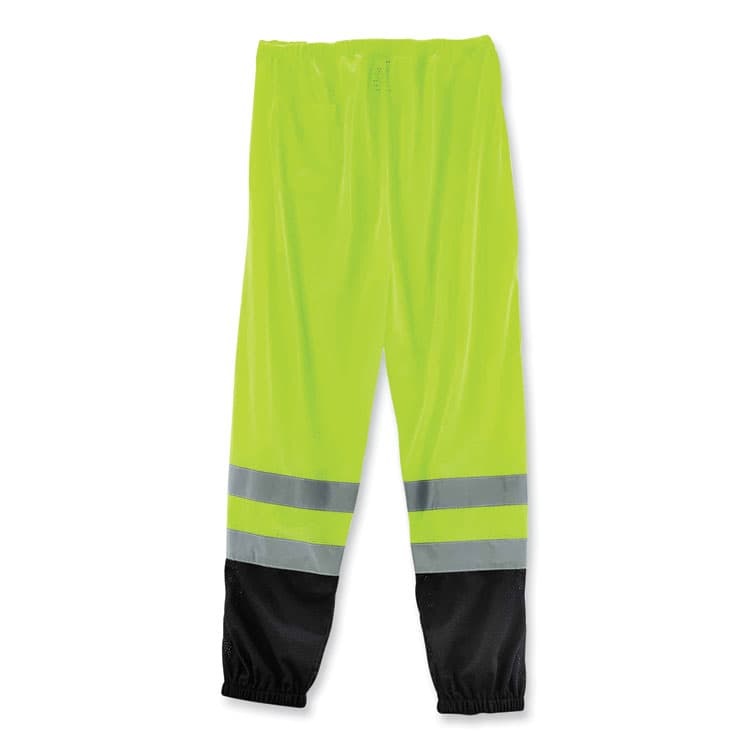 ERGODYNE CORPORATION GloWear 8910BK Class E Hi-Vis Pants with Black Bottom, Polyester, 4X-Large/5X-Large, Lime (EGO23959) thumbnail 2