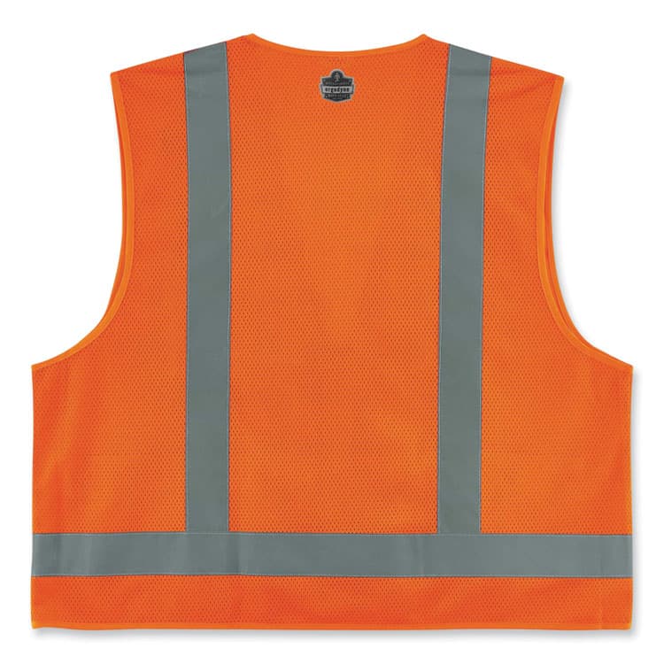 ERGODYNE CORPORATION GloWear 8249Z Class 2 Economy Surveyors Zipper Vest, Polyester, Small/Medium, Orange (EGO24013) thumbnail 3