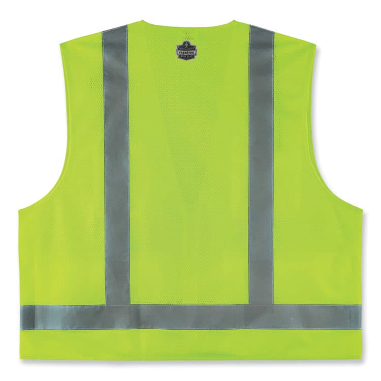 ERGODYNE CORPORATION GloWear 8249Z Class 2 Economy Surveyors Zipper Vest, Polyester, X-Small, Lime (EGO24021) thumbnail 3