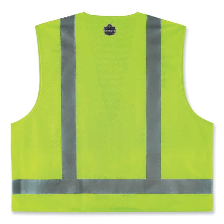 ERGODYNE CORPORATION GloWear 8249Z Class 2 Economy Surveyors Zipper Vest, Polyester, Small/Medium, Lime (EGO24023) thumbnail 3