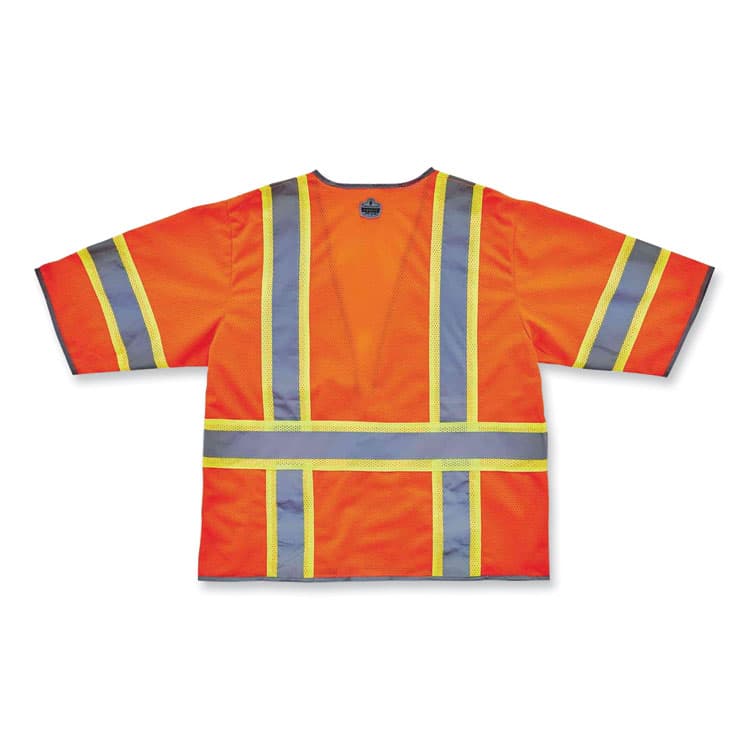 ERGODYNE CORPORATION GloWear 8346Z Class 3 Two-Tone Hi-Vis Surveyor Zipper Vest, 2X-Large/3X-Large, Orange (EGO24157) thumbnail 3
