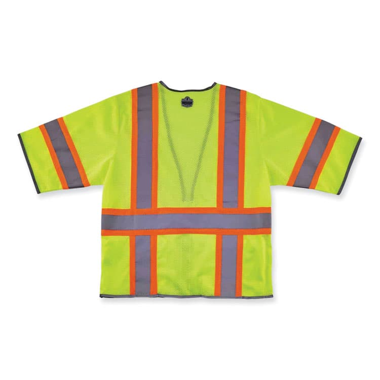 ERGODYNE CORPORATION GloWear 8346Z Class 3 Two-Tone Hi-Vis Surveyor Zipper Vest, Small/Medium, Lime (EGO24163) thumbnail 3