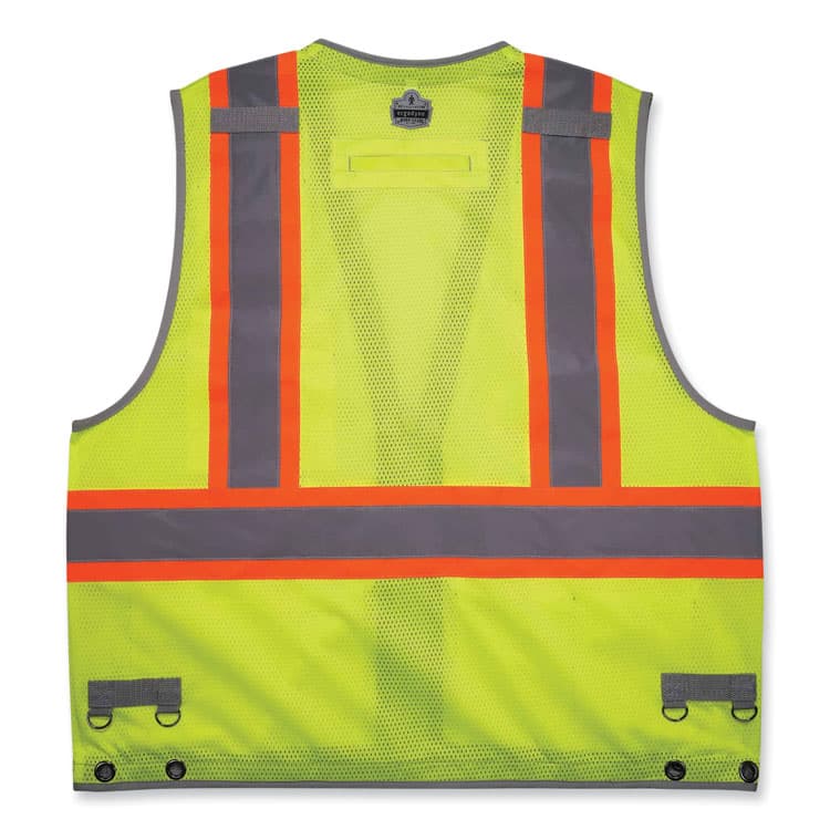 ERGODYNE CORPORATION GloWear 8231TV Class 2 Hi-Vis Tool Tethering Safety Vest, Polyester, Small/Medium, Lime (EGO24173) thumbnail 2