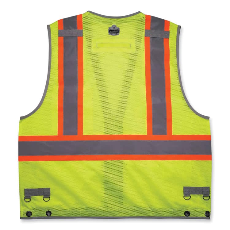 ERGODYNE CORPORATION GloWear 8231TV Class 2 Hi-Vis Tool Tethering Safety Vest, Polyester, Large/X-Large, Lime (EGO24175) thumbnail 2