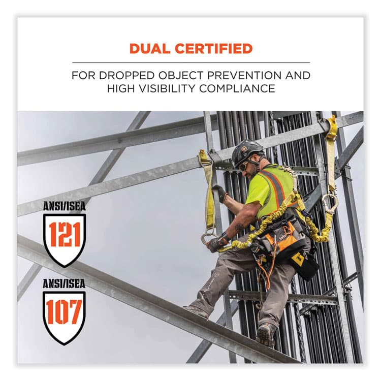 ERGODYNE CORPORATION GloWear 8231TV Class 2 Hi-Vis Tool Tethering Safety Vest, Polyester, 2X-Large/3X-Large, Lime (EGO24177) thumbnail 3
