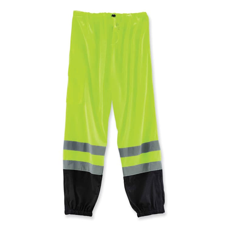 ERGODYNE CORPORATION GloWear 8910BK Class E Hi-Vis Pants with Black Bottom, Polyester, Small/Medium, Lime (EGO23953) thumbnail 2