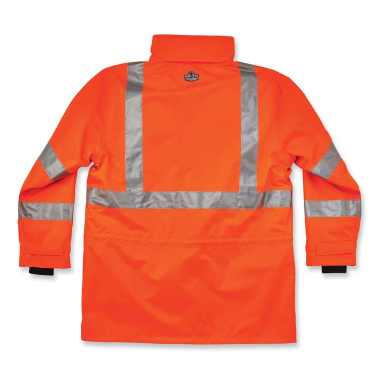 ERGODYNE CORPORATION GloWear 8385 Class 3 Hi-Vis 4-in-1 Jacket, Small, Orange (EGO24372) thumbnail 2