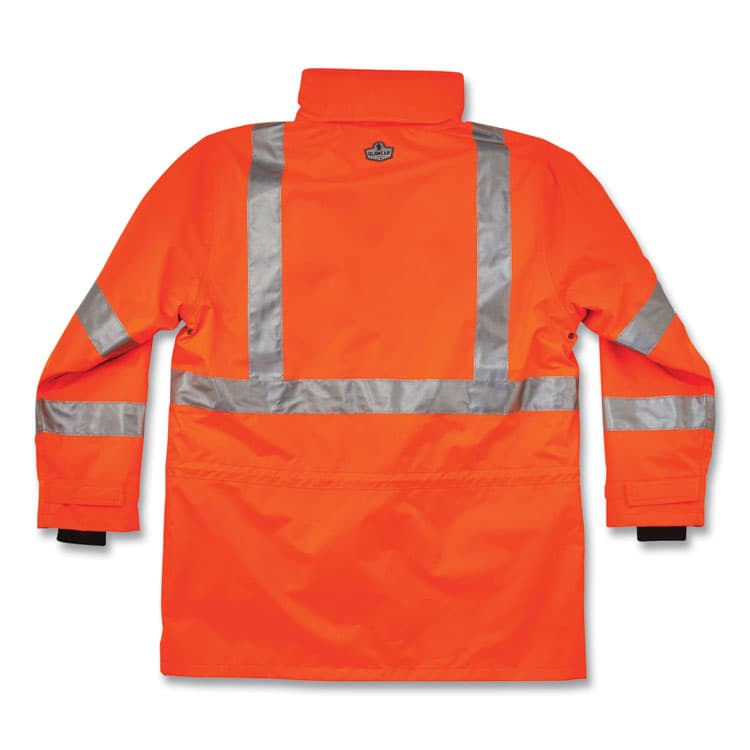 ERGODYNE CORPORATION GloWear 8385 Class 3 Hi-Vis 4-in-1 Jacket, 2X-Large, Orange (EGO24376) thumbnail 2