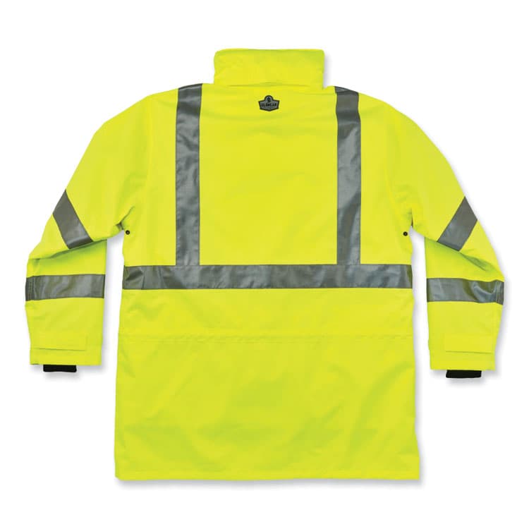 ERGODYNE CORPORATION GloWear 8385 Class 3 Hi-Vis 4-in-1 Jacket, Large, Lime (EGO24384) thumbnail 2