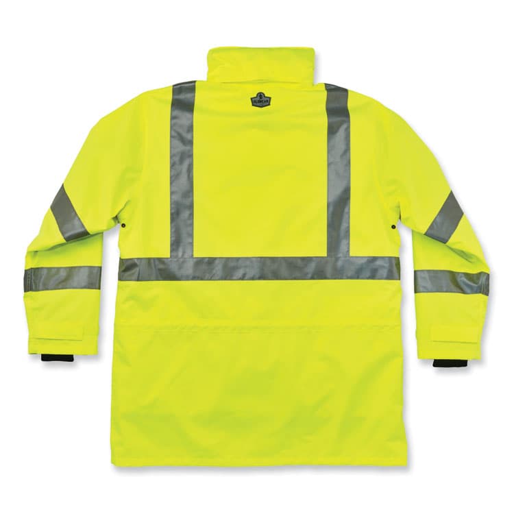 ERGODYNE CORPORATION GloWear 8385 Class 3 Hi-Vis 4-in-1 Jacket, 2X-Large, Lime (EGO24386) thumbnail 2