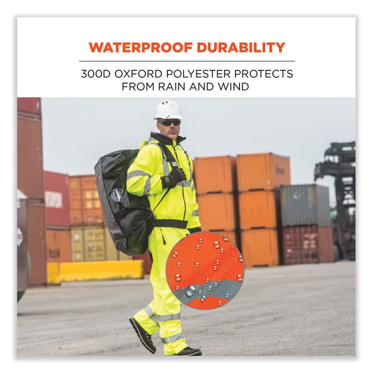 ERGODYNE CORPORATION GloWear 8915 Class E Hi-Vis Rain Pants, Medium, Orange (EGO24413) thumbnail 2