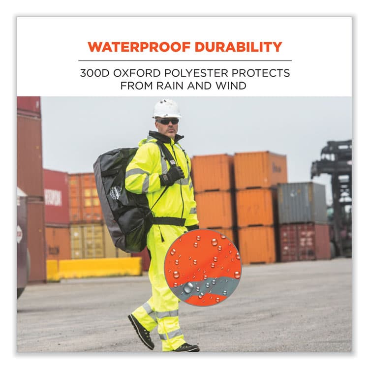 ERGODYNE CORPORATION GloWear 8915 Class E Hi-Vis Rain Pants, X-Large, Orange (EGO24415) thumbnail 2