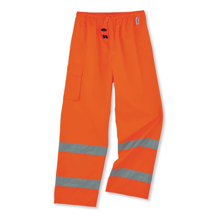 ERGODYNE CORPORATION GloWear 8915 Class E Hi-Vis Rain Pants, X-Large, Orange (EGO24415)