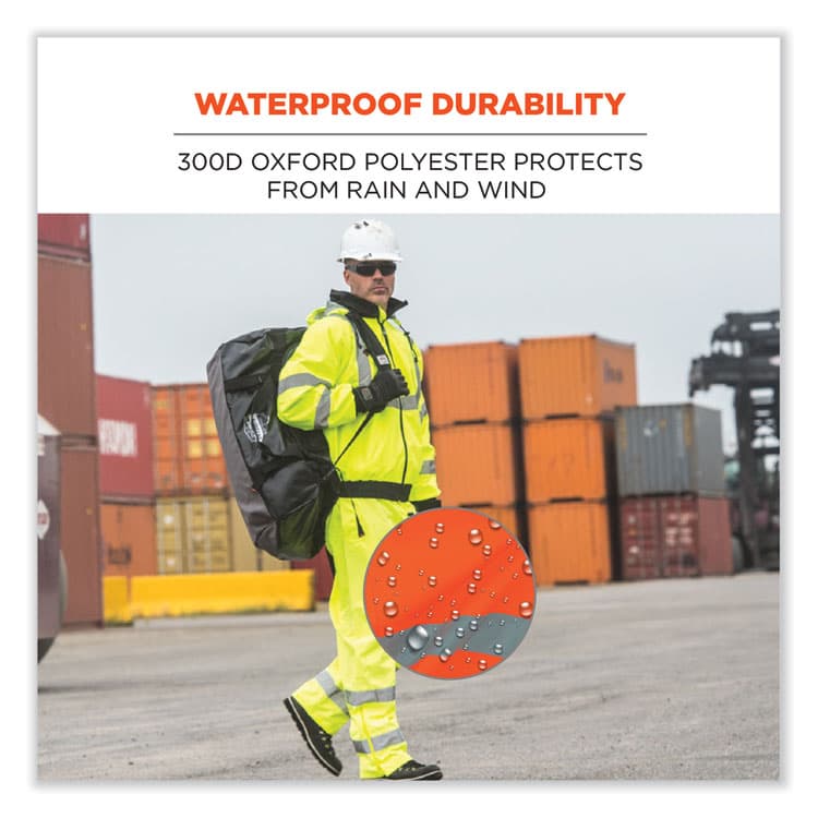 ERGODYNE CORPORATION GloWear 8915 Class E Hi-Vis Rain Pants, 5X-Large, Orange (EGO24419) thumbnail 2