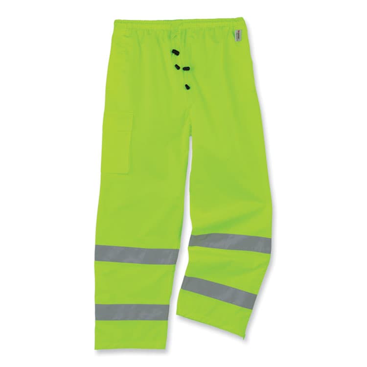 ERGODYNE CORPORATION GloWear 8915 Class E Hi-Vis Rain Pants, Small, Lime (EGO24422)