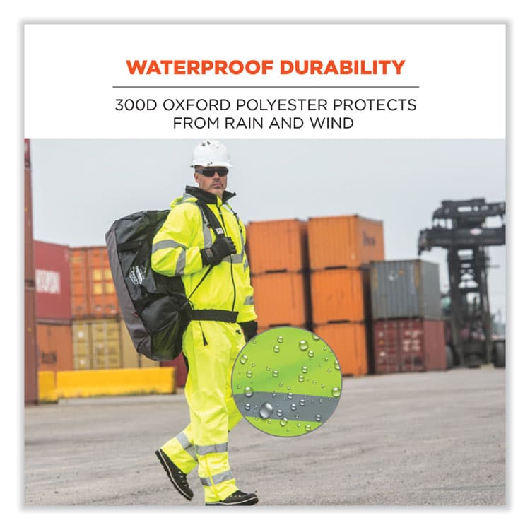 ERGODYNE CORPORATION GloWear 8915 Class E Hi-Vis Rain Pants, Large, Lime (EGO24424) thumbnail 2