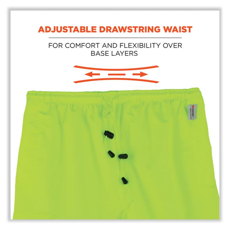 ERGODYNE CORPORATION GloWear 8915 Class E Hi-Vis Rain Pants, Large, Lime (EGO24424) thumbnail 4