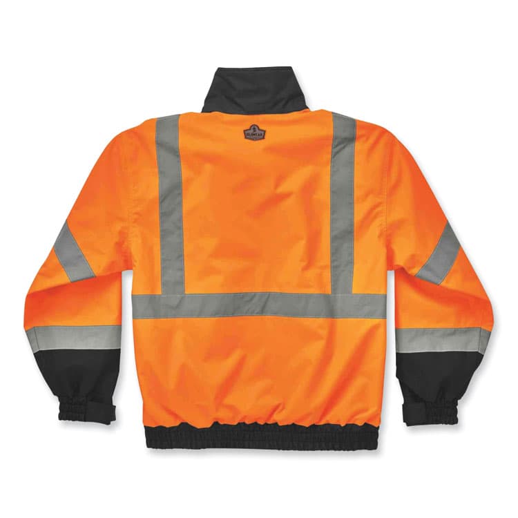 ERGODYNE CORPORATION GloWear 8379 Class 3 Hi-Vis Fleece Lined Bomber Jacket, Orange, X-Large (EGO24465) thumbnail 3