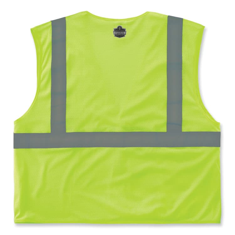 ERGODYNE CORPORATION GloWear 8210HL-S Single Size Class 2 Economy Mesh Vest, Polyester, Large, Lime (EGO24524) thumbnail 2